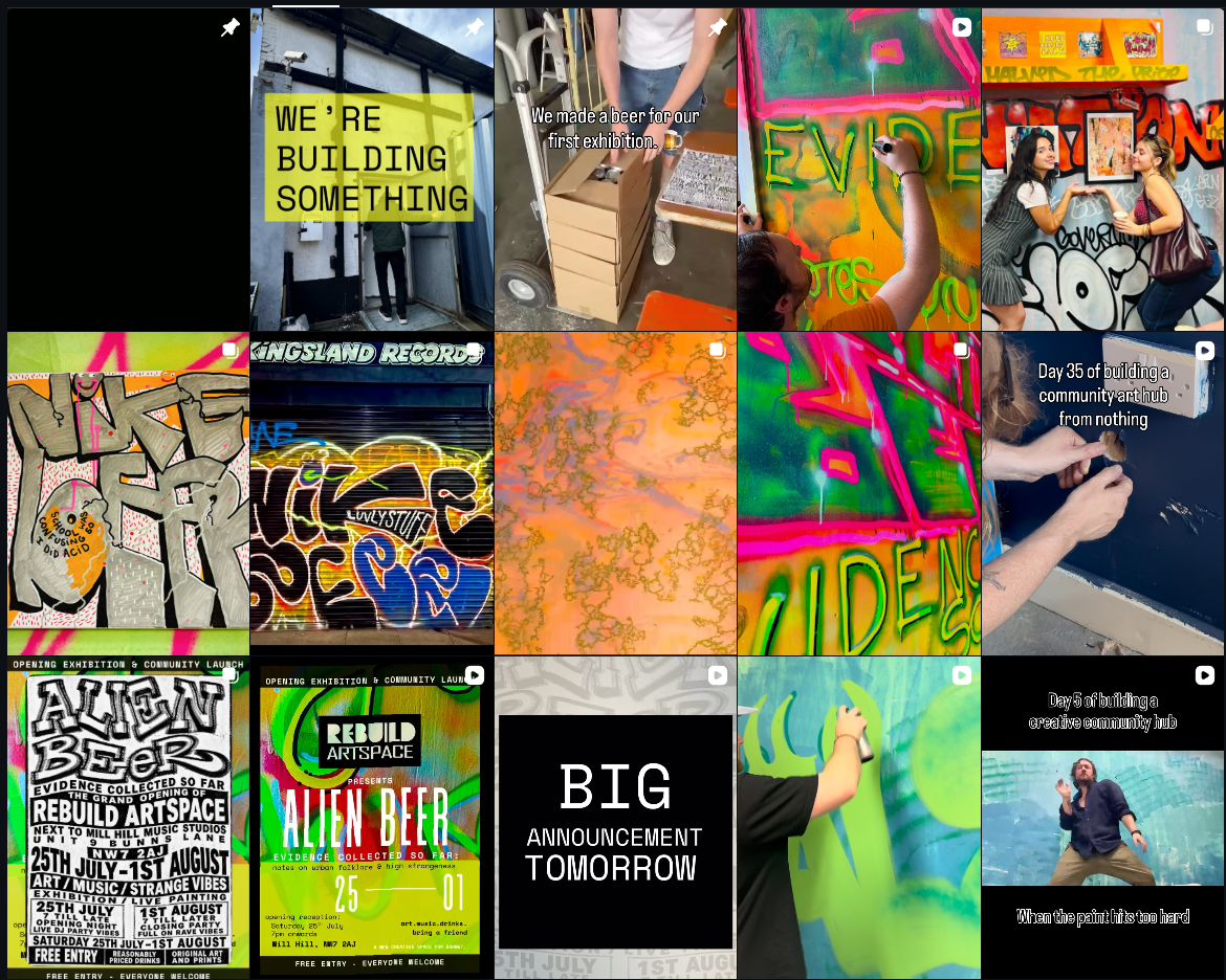 Rebuild Instagram / programme grid